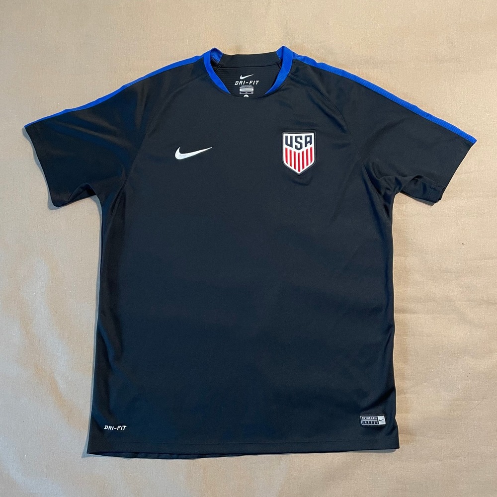 Nike USA Men's Soccer Training Jersey Black Size XL Drifit Authentic